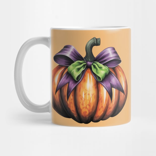 Fall Pumpkin with Big Bow by LaartStudio